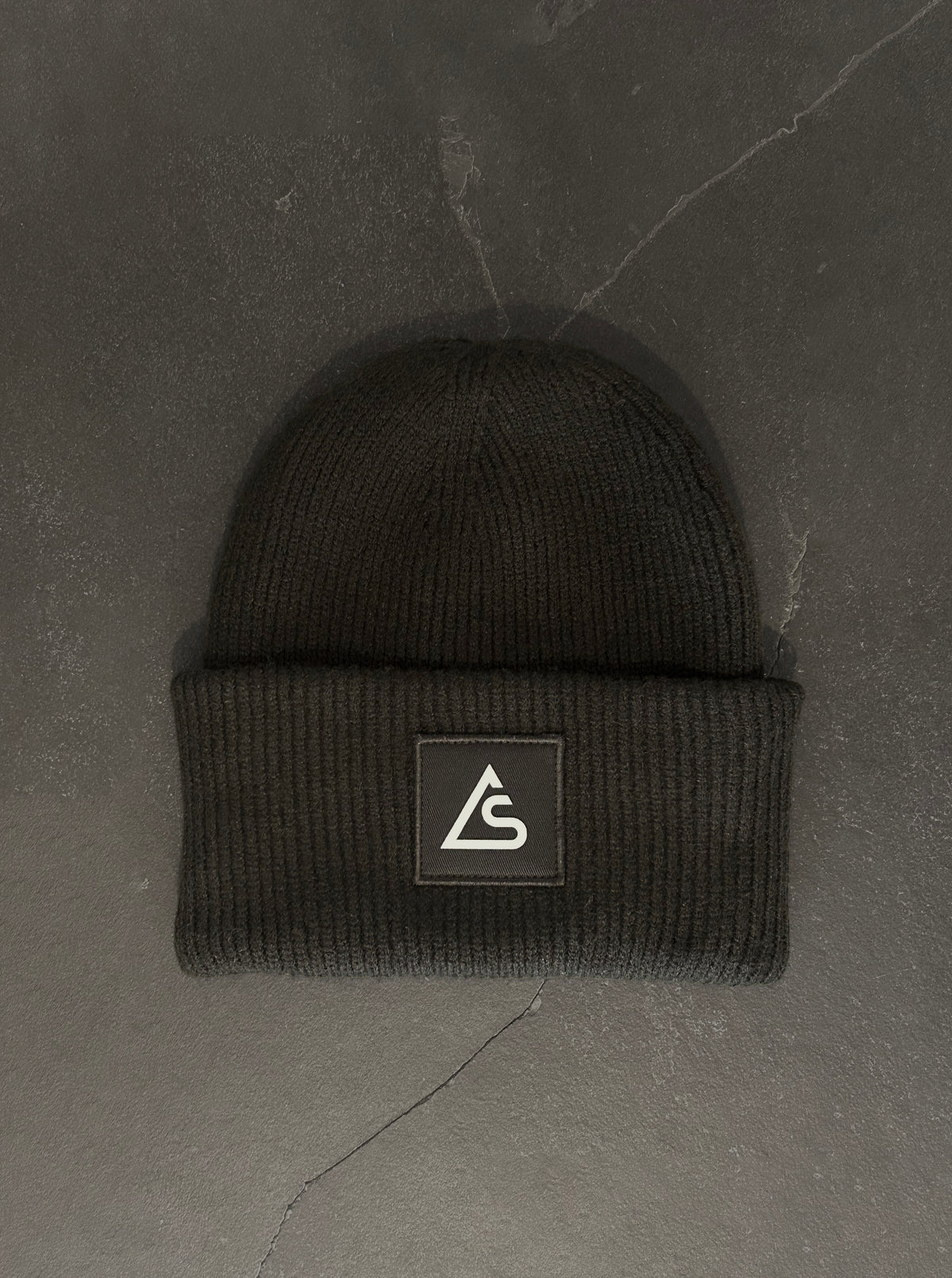 Logo Patch Beanie - Jet Black