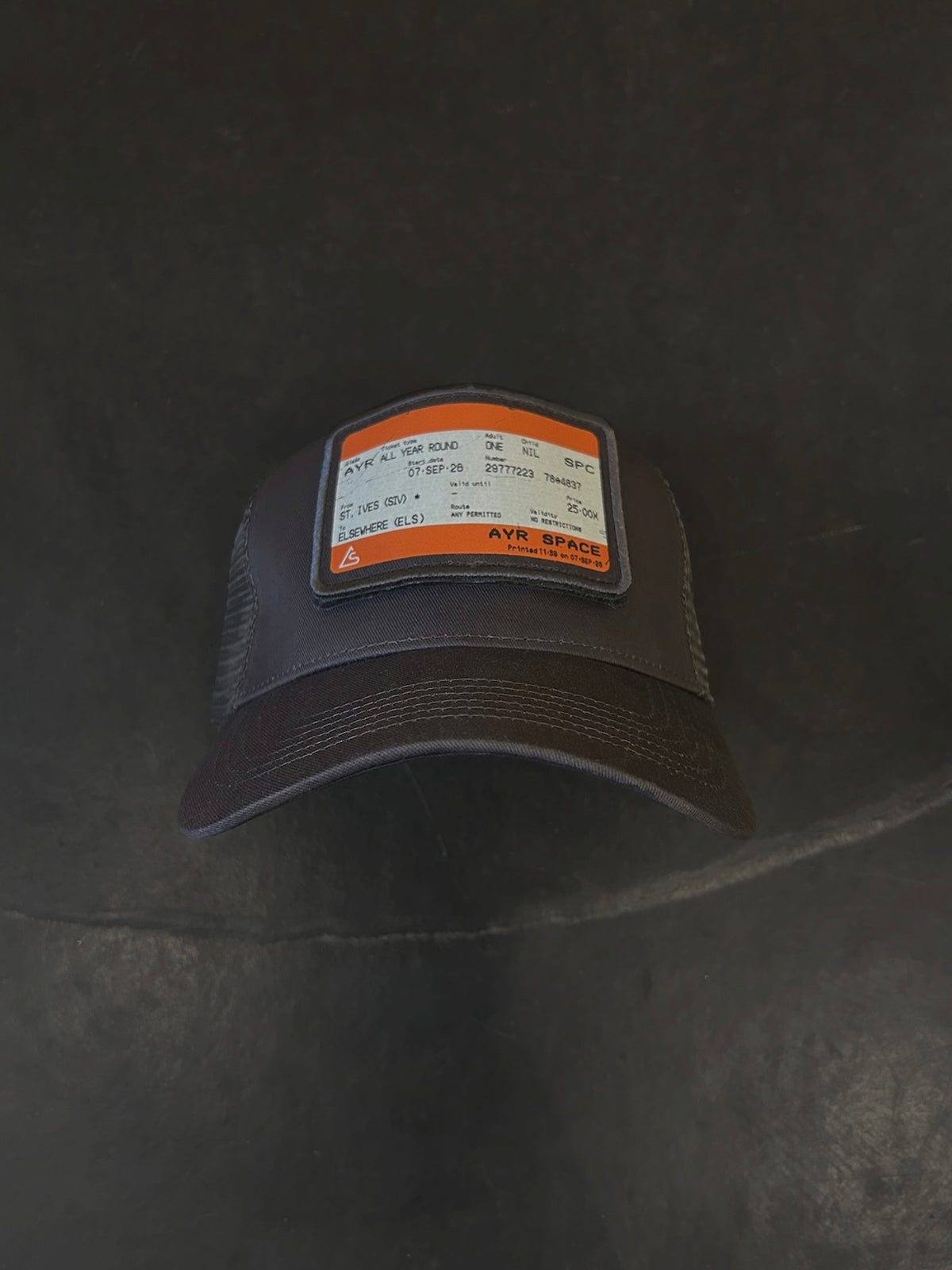 Train Ticket Patch Trucker - Graphite Grey
