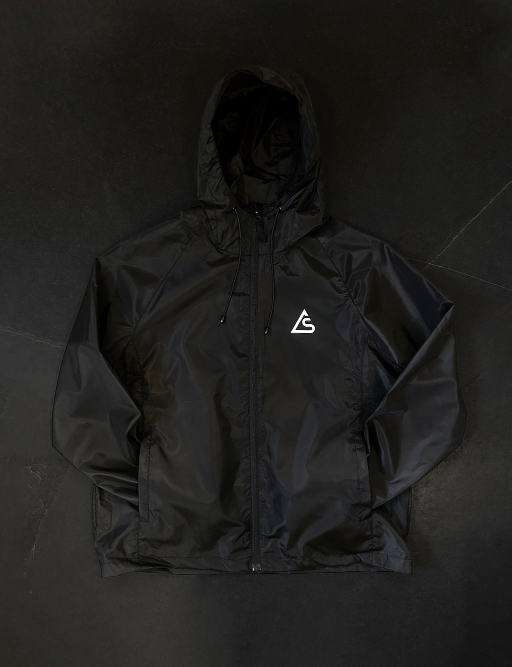 Logo Windbreaker — Jet Black