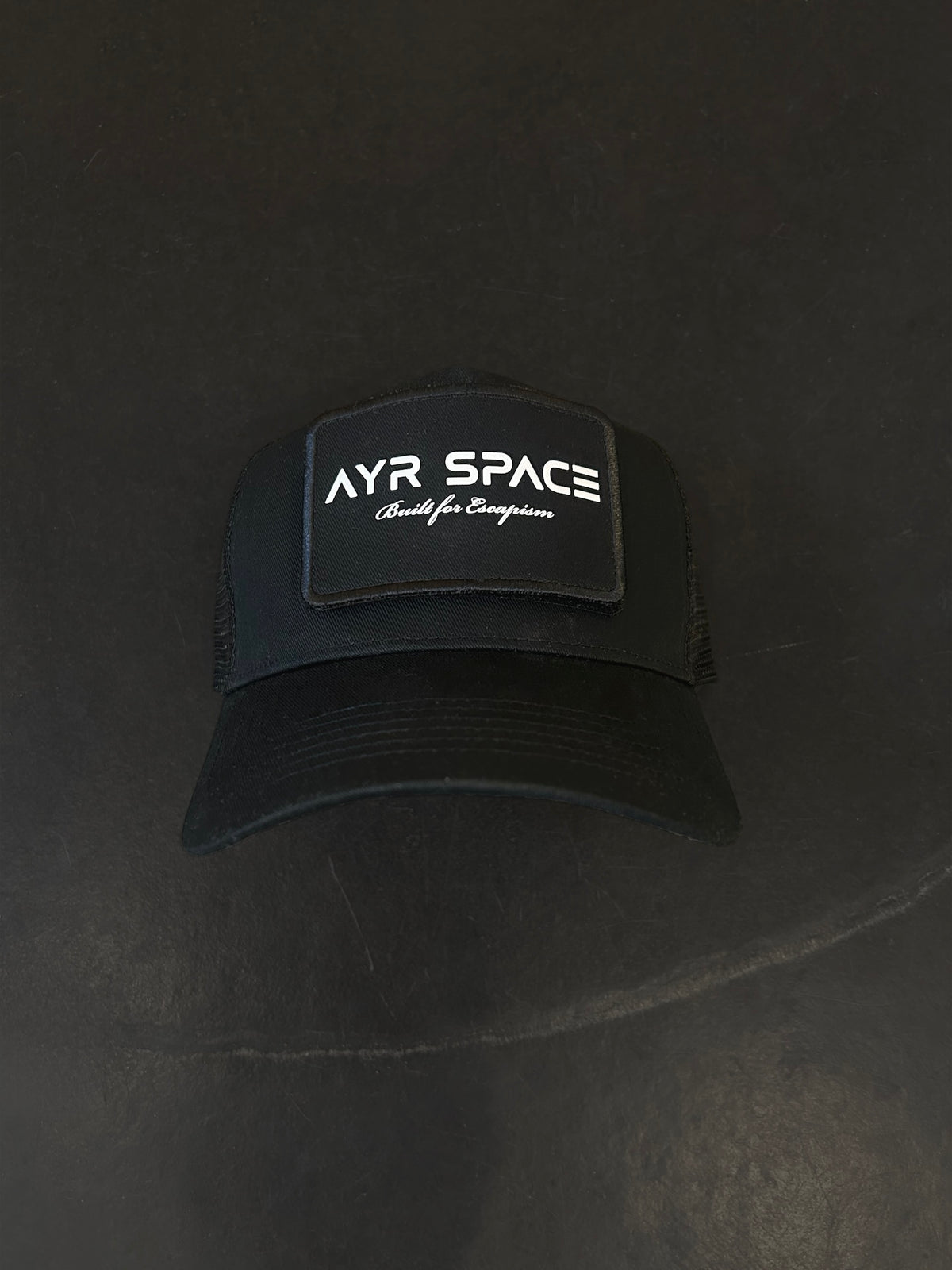 Ayr Space Patch Trucker Cap - Jet Black