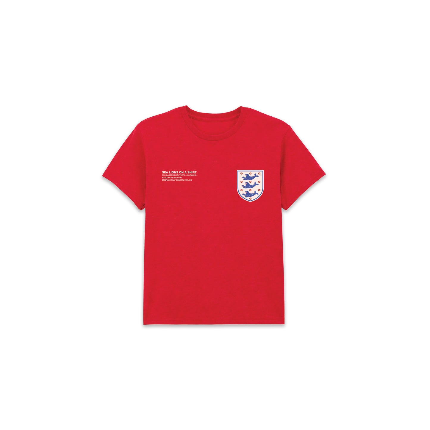 SEA LIONS ON A SHIRT - Away Red T Shirt (Kids)