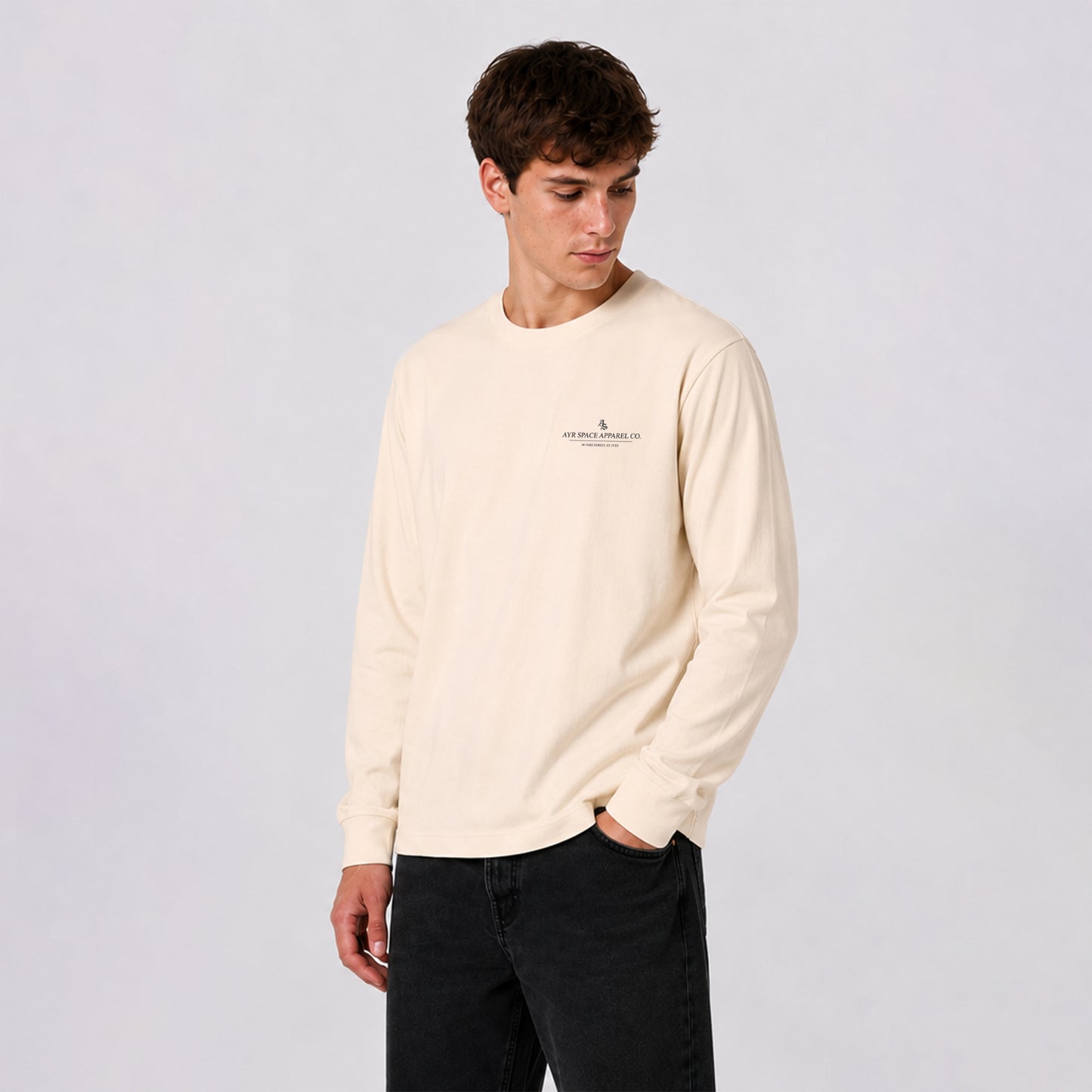 40 Fore Street Long Sleeve – Natural Raw