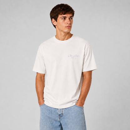 Par Avion T-Shirt in off white, front view, chest logo detail